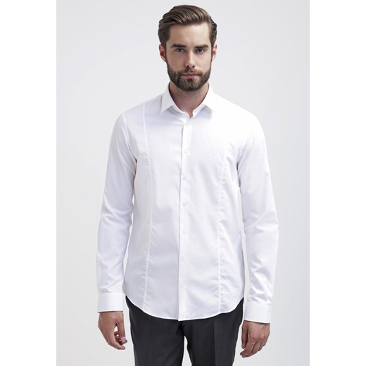 CK Calvin Klein BARI SLIM FIT Koszula white zalando szary bez wzorów/nadruków