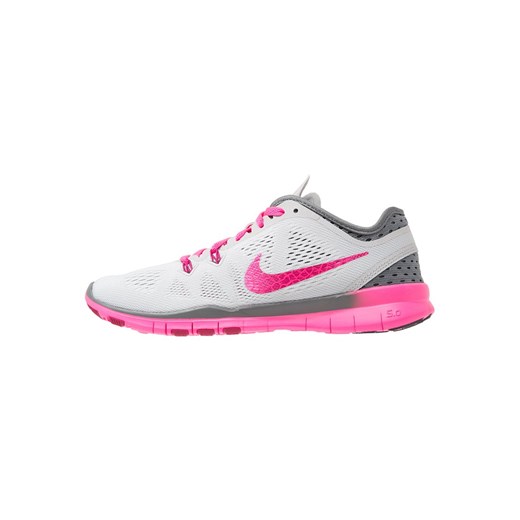Nike Performance FREE 5.0 TR FIT 5 BREATHE Obuwie treningowe pure platinum/fireberry/cool grey/pink pow zalando rozowy fit