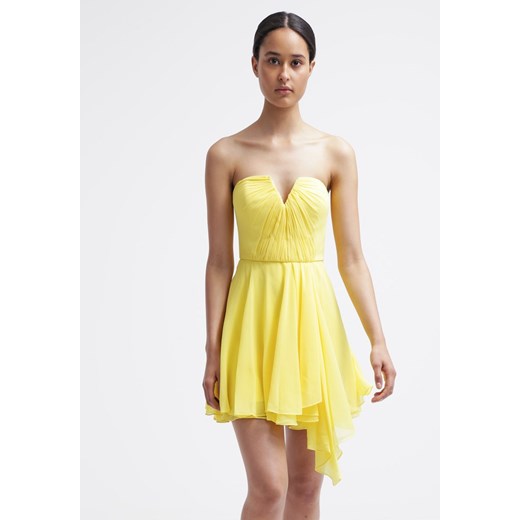 New Look Sukienka koktajlowa yellow zalando zielony klasyczny