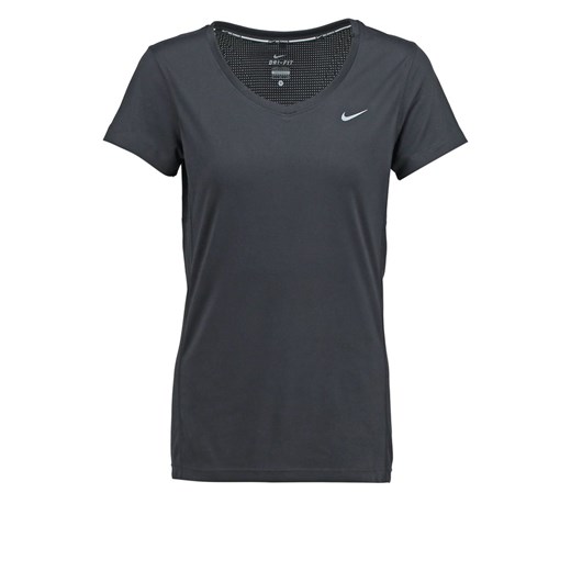 Nike Performance MILER Tshirt basic black/reflective silver zalando szary casual