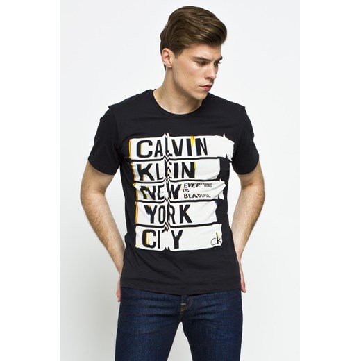 Tshirt - Calvin Klein Jeans - T-shirt Tartaric answear-com bezowy casual