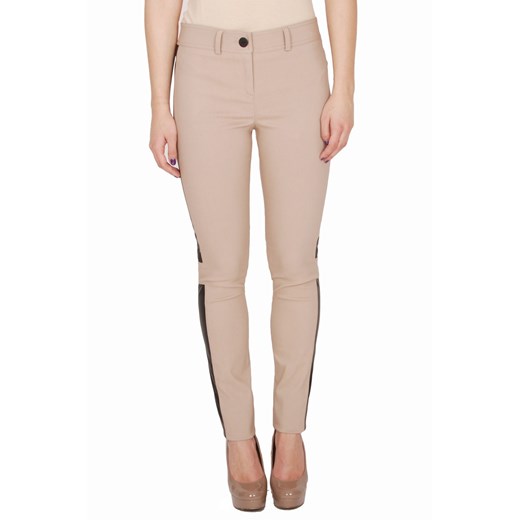 Spodnie damskie - Click Fashion - Spodnie Milano answear-com bezowy guziki
