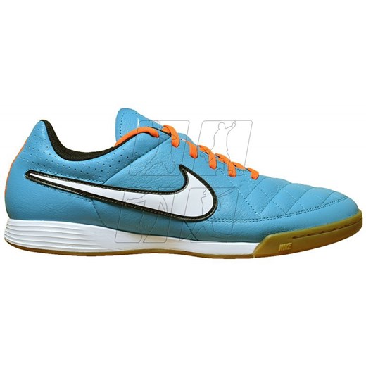Buty halowe Nike Tiempo Genio Leather IC 631283-418 hurtowniasportowa_net niebieski