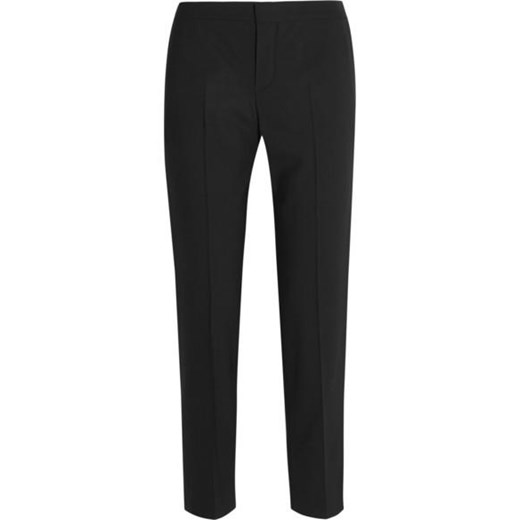 Iconic stretch-wool straight-leg pants net-a-porter czarny 