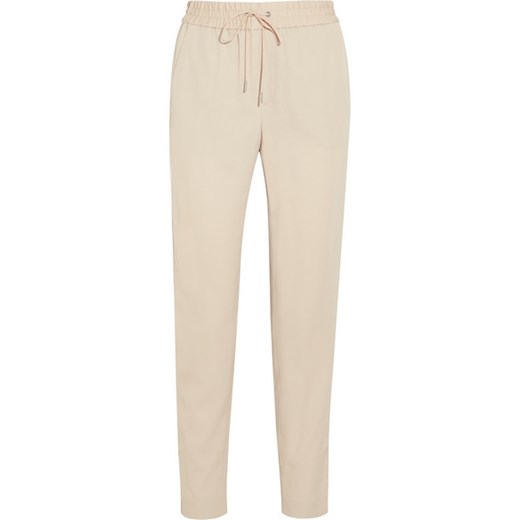 Stretch-crepe tapered pants net-a-porter bezowy 