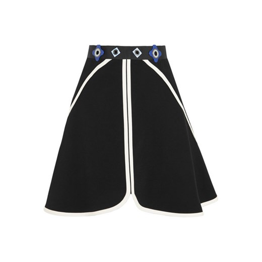 Dice embellished stretch-crepe mini skirt net-a-porter czarny lato