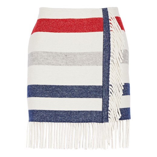 Titane striped wool-blend mini skirt net-a-porter szary lato