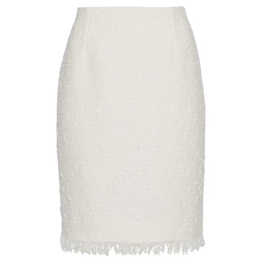 Cotton-blend tweed pencil skirt net-a-porter bezowy bawełna