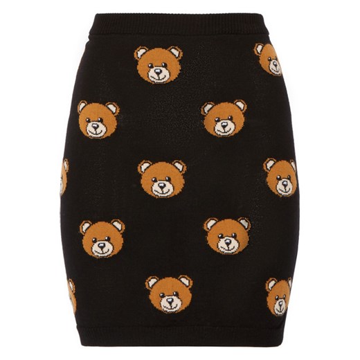 Bear-intarsia wool mini skirt net-a-porter czarny lato