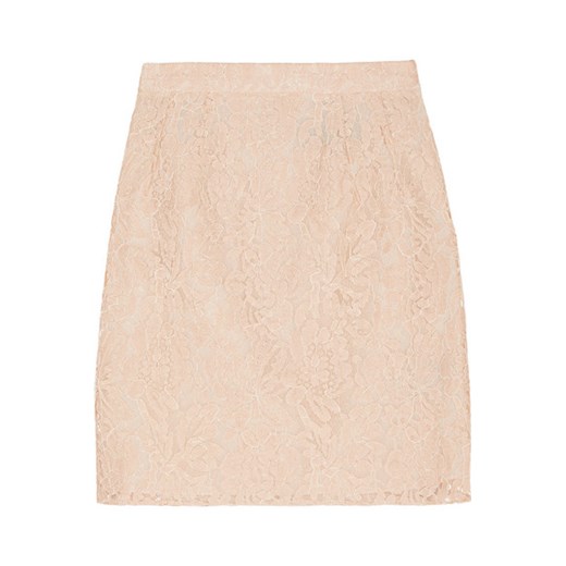 Guipure lace mini skirt net-a-porter bezowy koronka