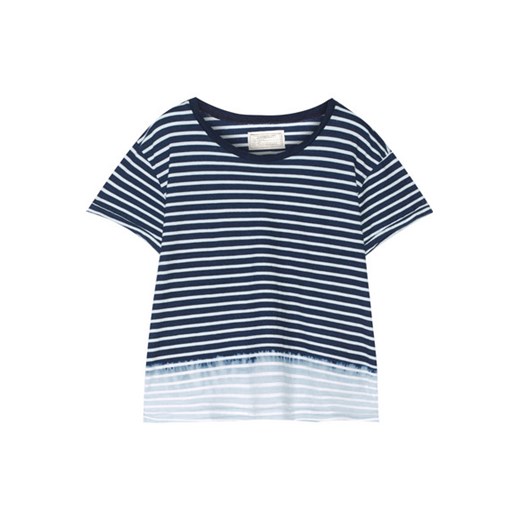 The Freshman dip-dyed striped cotton-jersey T-shirt net-a-porter niebieski bawełna