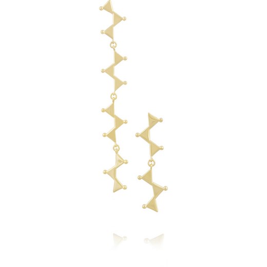 Gold-plated earrings net-a-porter bezowy 