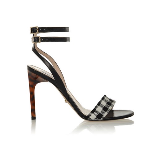 Vera gingham twill and leather sandals net-a-porter  lato