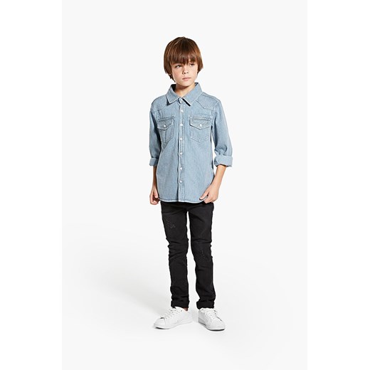 Mango Kids - Koszula dziecięca DILSON 104-164cm answear-com niebieski bawełna