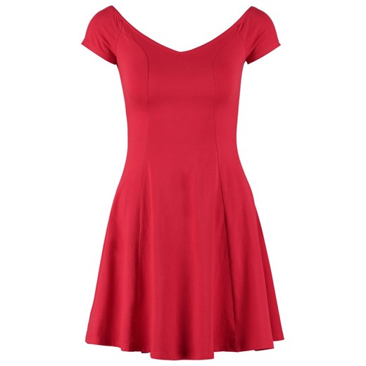 New Look Sukienka z dżerseju red zalando czerwony bawełna