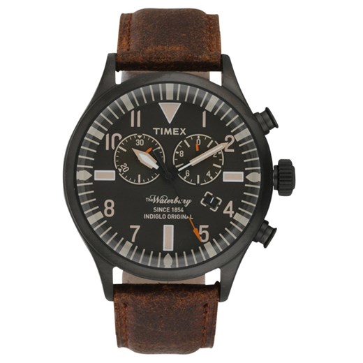Timex WATERBURY Zegarek chronograficzny braun/schwarz zalando szary paski
