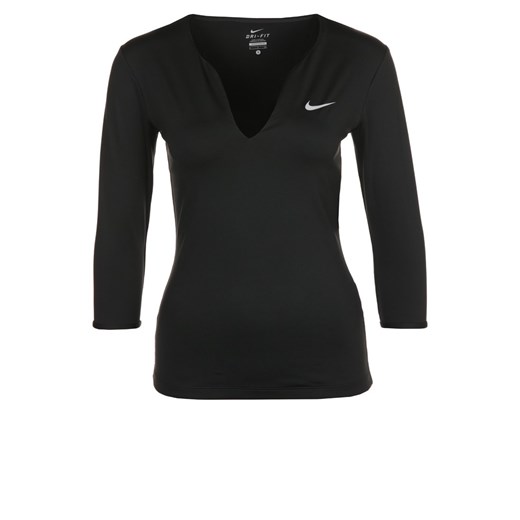Nike Performance Bluzka z długim rękawem black zalando czarny bez wzorów/nadruków