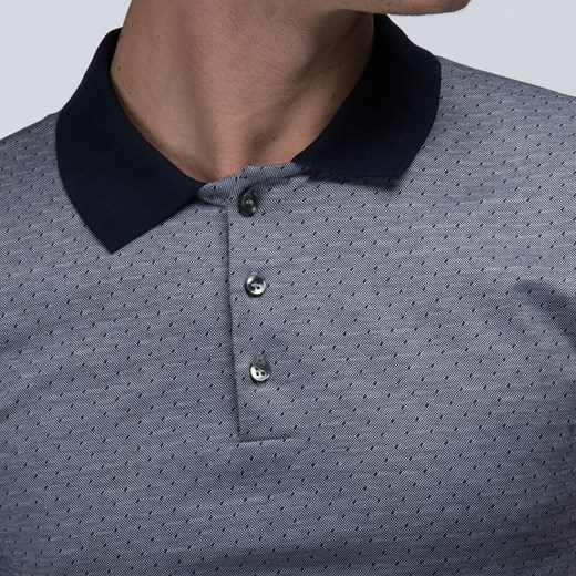 Morato T-shirts & Polo - Polo shirt in pique cotton with jacquard print morato-it niebieski nadruki