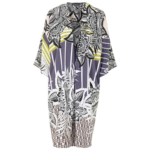PETITE Graphic Stripe Print Kimono topshop fioletowy nadruki