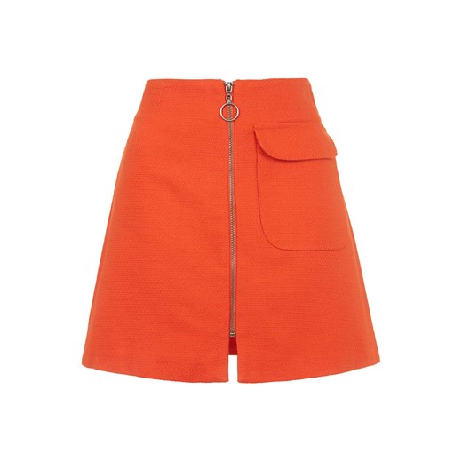 Textured Patch Pocket A-Line Skirt topshop pomaranczowy 