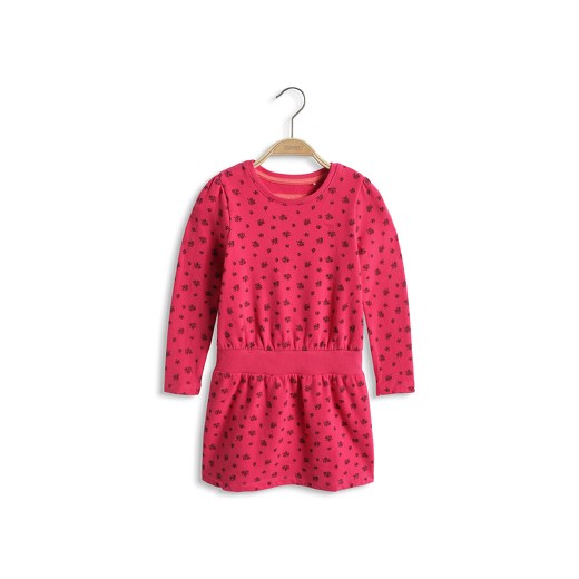 ESPRIT Girls Mini Sukienka magic pink pinkorblue-pl rozowy bawełna