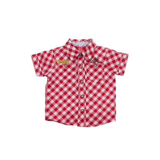 BONDI Boys Mini Koszulka GIPFELSTÜRMER red pinkorblue-pl rozowy koszule