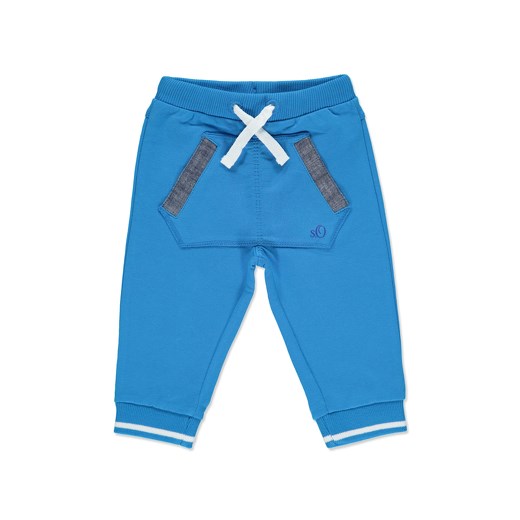 s.OLIVER Boys Mini Spodnie blue pinkorblue-pl niebieski bawełna