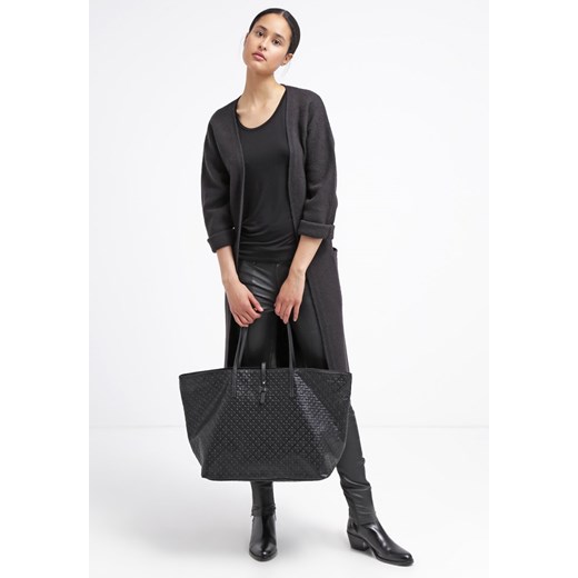True Religion Spodnie skórzane black zalando szary casual