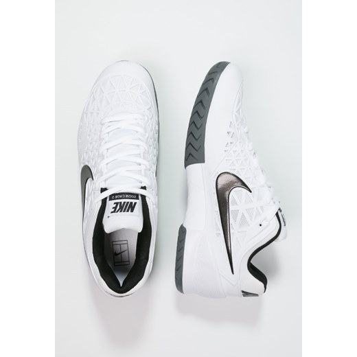 Nike Performance ZOOM CAGE 2 Obuwie do tenisa Outdoor white/black/cool grey zalando bialy jesień