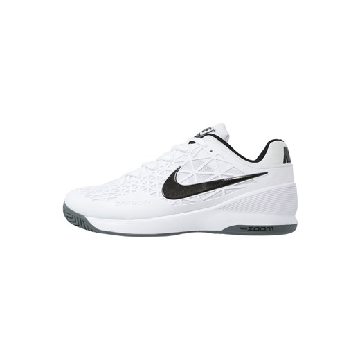Nike Performance ZOOM CAGE 2 Obuwie do tenisa Outdoor white/black/cool grey zalando szary Buty do tenisa męskie