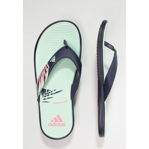 adidas Performance SUPERCLOUD Japonki midnight grey/frozen green/super pop zalando mietowy bez zapięcia