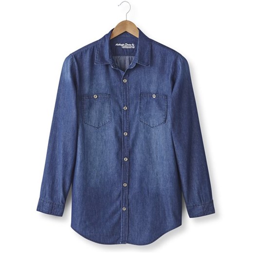 Koszula dżinsowa z długim rękawem, rozmiar 1 + 2 la-redoute-pl niebieski guziki