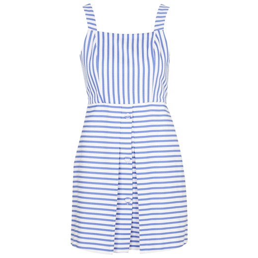 Stripe Button Pinafore Dress topshop niebieski 
