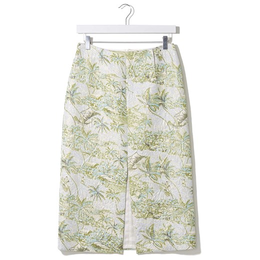 Hawaii Print Jacquard Skirt by Boutique topshop zielony nadruki