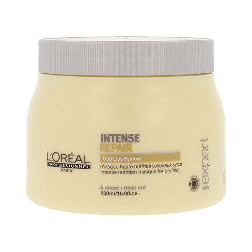 Loreal Intense Repair Cuti Liss System Maska do włosów suchych 500 ml perfumeria zolty ochronny