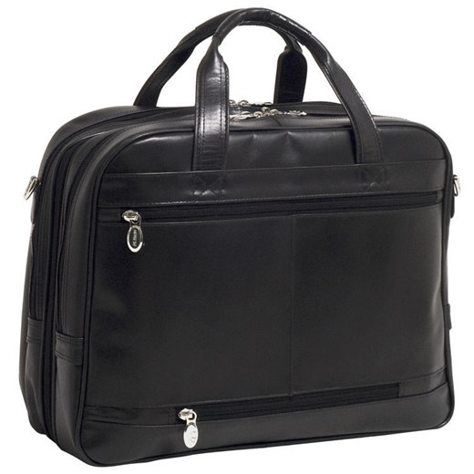 MCKLEIN Springfield 86595 czarna ekskluzywna skórzana torba podróżna na laptopa 17" skorzana-com czarny elegancki