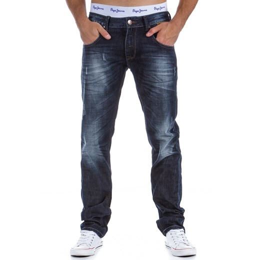 Spodnie jeansowe (ux0298) dstreet czarny bawełna