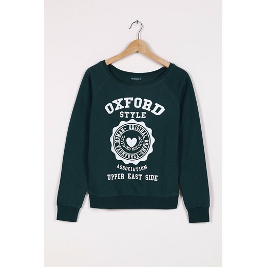 "Oxford-style" sweatshirt terranova zielony 