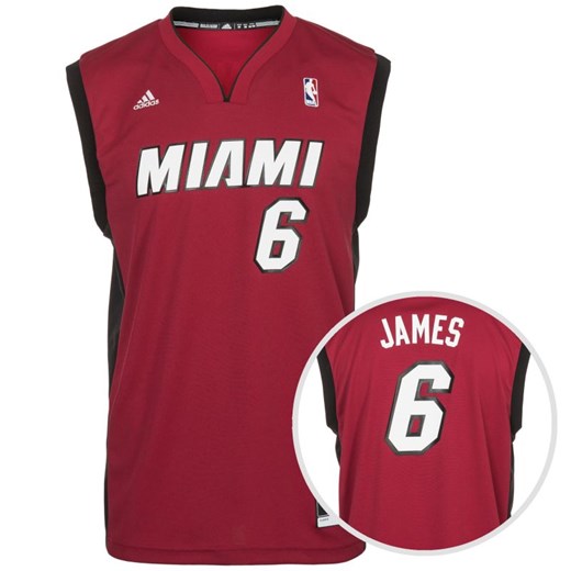Koszulka koszykarska adidas Replica Miami Heat LeBron James M L71398 hurtowniasportowa-net czerwony duży