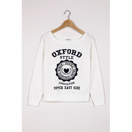 "Oxford-style" sweatshirt terranova bialy 