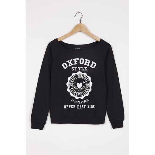 "Oxford-style" sweatshirt terranova czarny 