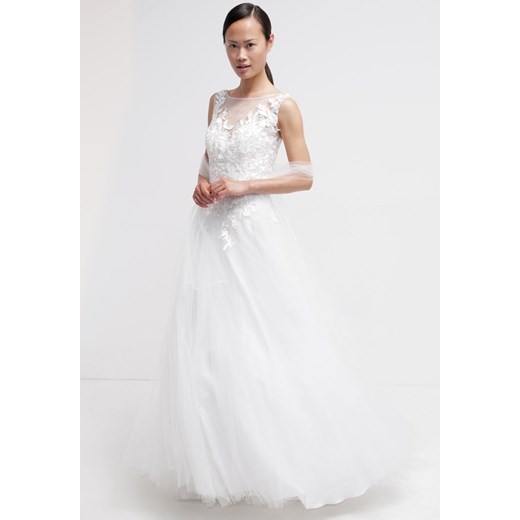 Luxuar Fashion Suknia balowa ivory zalando szary bez wzorów/nadruków