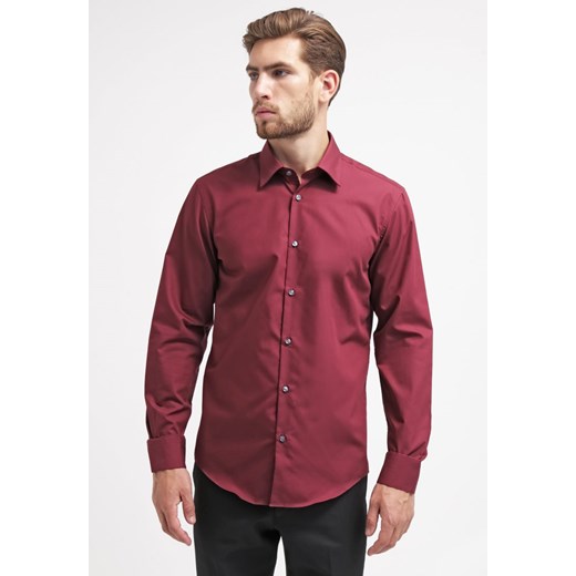 Esprit Collection SLIM FIT Koszula biznesowa garnet red zalando czerwony bez wzorów/nadruków