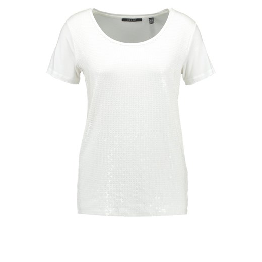 Esprit Collection Tshirt z nadrukiem offwhite zalando bialy bez wzorów/nadruków