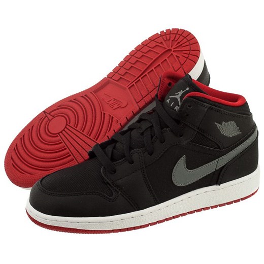 Buty Nike Air Jordan 1 Mid BG (NI591-a) butsklep-pl czerwony Buty do biegania