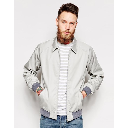 ASOS Harrington Jacket - Light grey asos szary casual