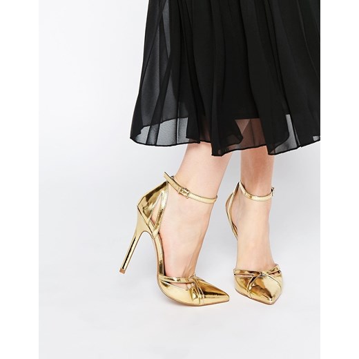 ASOS PUBLIC Pointed High Heels - Gold asos bezowy 