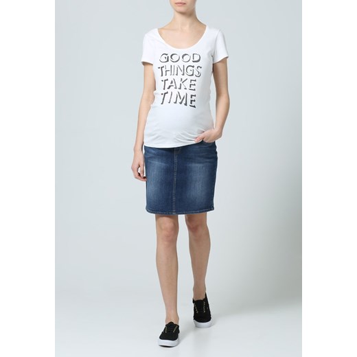 Esprit Maternity Spódnica jeansowa stone washed zalando bialy casual