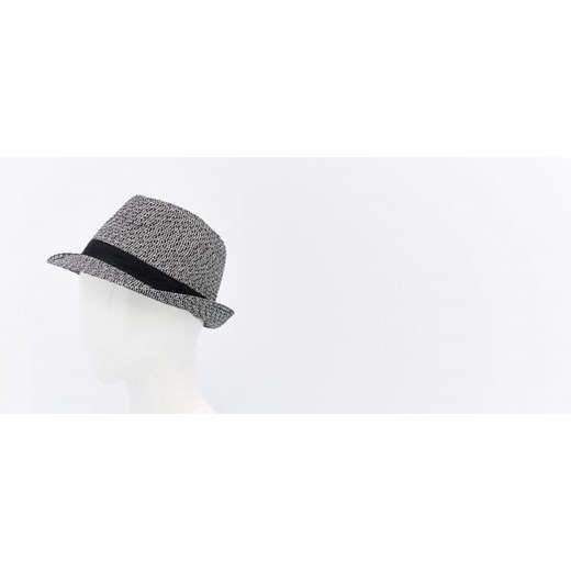 Kapelusz zdobiony tasiemką reserved szary kapelusz