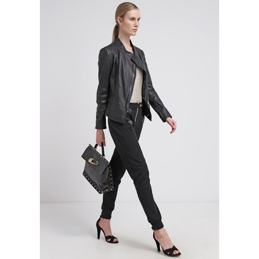 Versace Jeans Spodnie materiałowe black zalando szary bez wzorów/nadruków